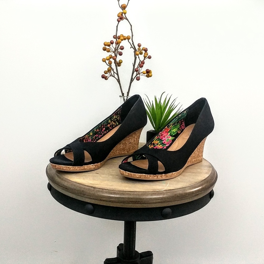🌵Dexflex Comfort Black Wedge Shoe. G63